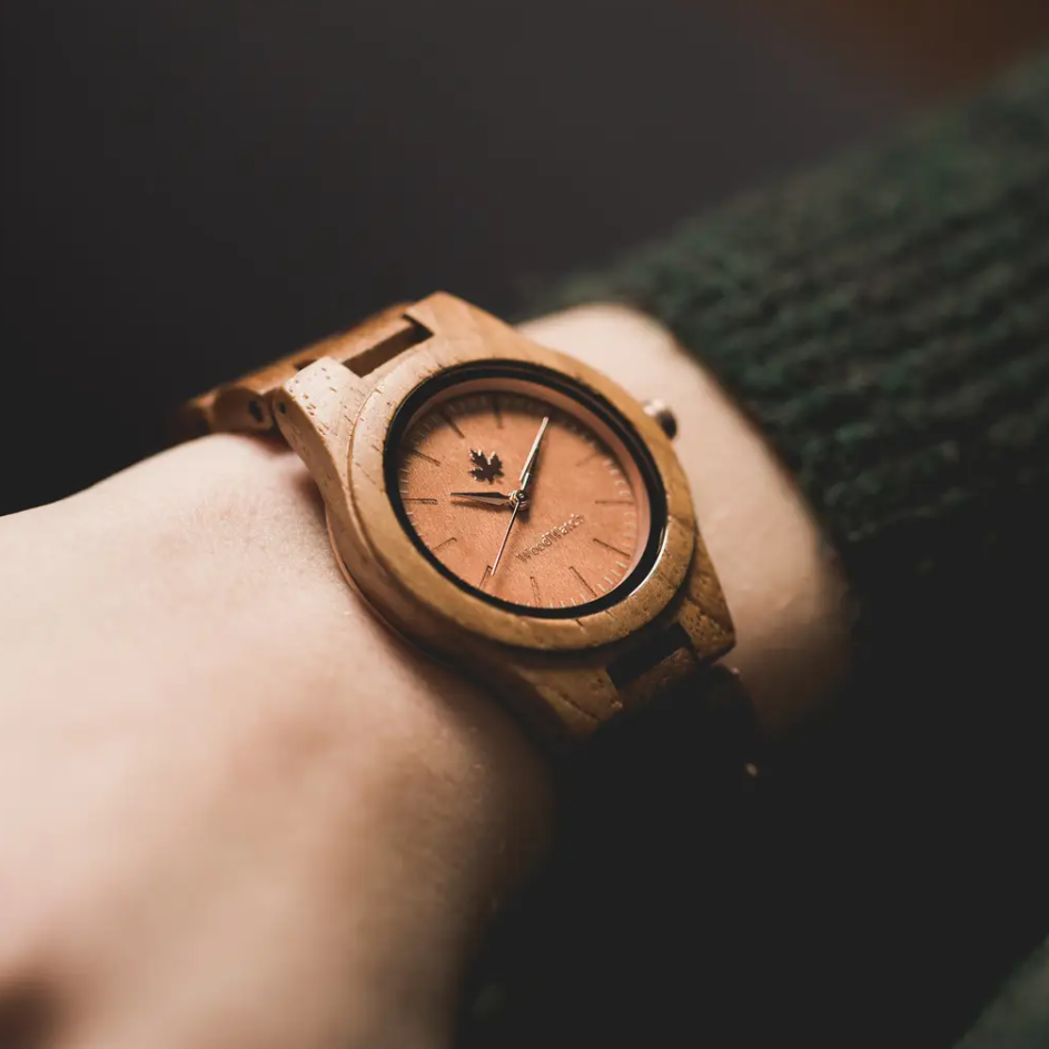 WOODWATCH Core Teak Rosegold