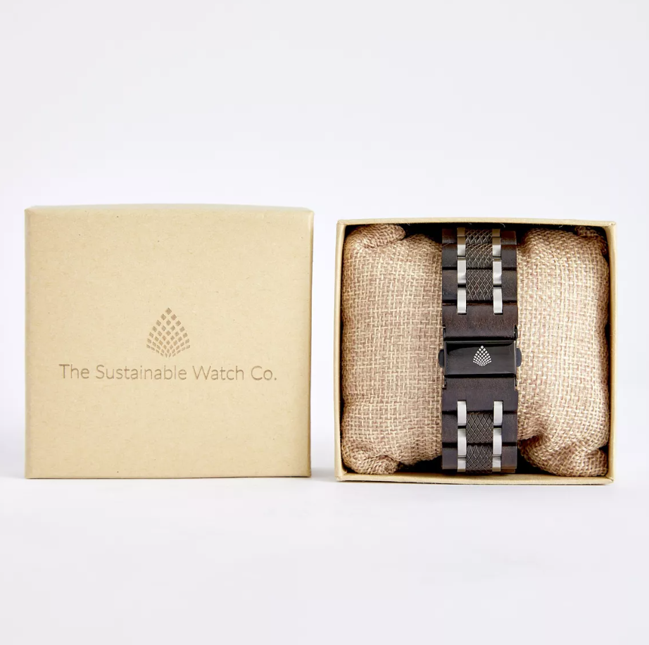 The Ebony - Handmade Wood Vegan Watch Strap for Apple Watch