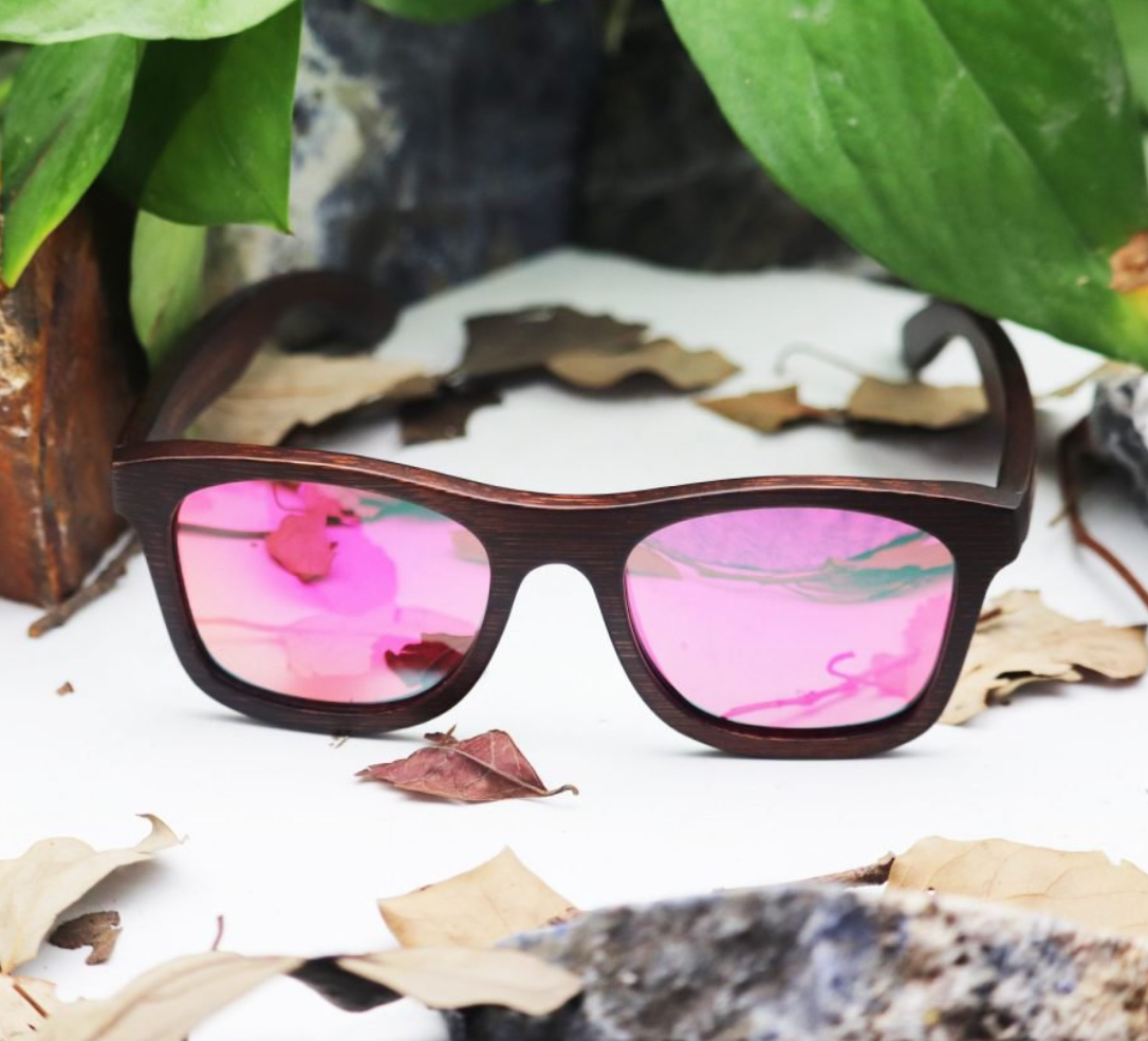 Bamboo sunglasses Sunset