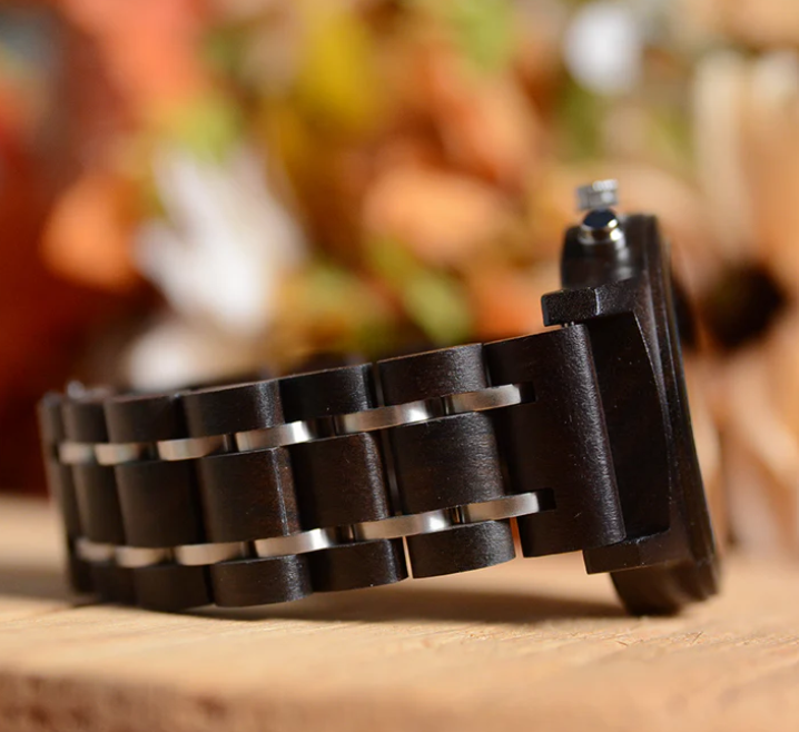 Men's Chronograph Wood Watch