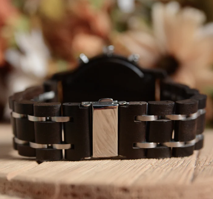 Men's Chronograph Wood Watch